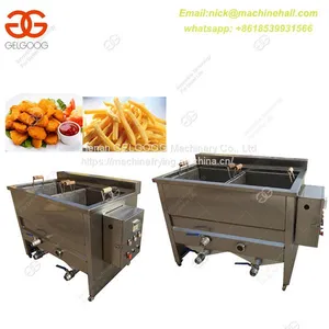 High Quality Double Tanks Commercial Coated Peanut Fryer Machine thumbnail-3