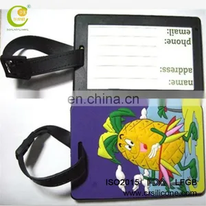 DR Factory Cheap Soft Rubber Silicone Customized Tags Pvc Luggage Covers Tags thumbnail-1