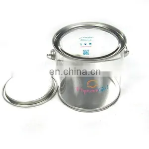 Popular Clear Candy Round Tin Can With Handle thumbnail-2