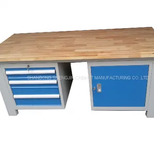 Factory Price Stainless Steel Work Table With Top Wooden thumbnail-1