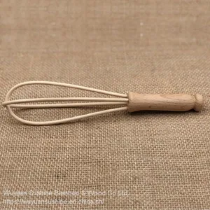 Wooden Whisk for Kitchen,Made of Beech Wood thumbnail-1