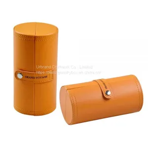 Luxury Pu Leather Perfume Packaging Paper Box Creative Design Round Perfume Box thumbnail-4