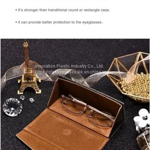 ​Vintage, Artistic Portable Sunglasses Case; Crush-resistant Folding Eyeglass Pouch thumbnail-3