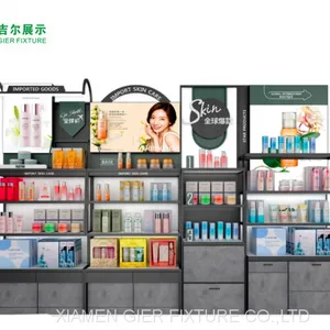 Design Beauty Supplies Store Display Stand Retail Makeup Shelves Cosmetic Display Rack thumbnail-5