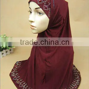 A416 Newest Colorful Crystal/sequin 70*60cm 2pcs HIJAB thumbnail-1