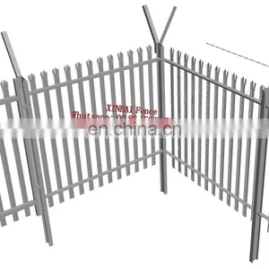 High Security Signal Base Station Powder Coated W Section Triple Pointed Metal Palisade Fence thumbnail-5