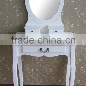 Promotion Wooden Dressing Tables With Mirror and Stool thumbnail-3