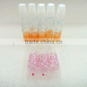 19mm Elegant Small Soft PE Tube of Cosmetic Packaging Transparent Plastic Lipgloss Tbe Cosmetic Lip Balm Tube thumbnail-1