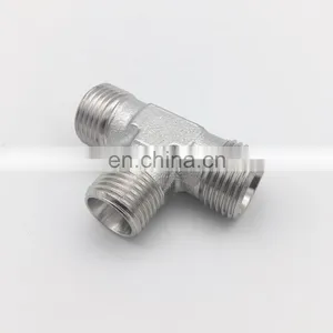Haihuan Compression Equal Tee Fitting Stainless Steel Nipple Pipe Fitting OEM ODM Hydraulic Adapter thumbnail-5