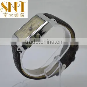 2016 Square Watch Women Case Leather Strap Sunray Dial Wholesale OEM Quartz Watch thumbnail-2
