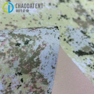 300D*300D PU Coated Pattern Print Recycling 100% Recycled Polyester RPET Oxford Fabric for Bag Luggage Supply thumbnail-1