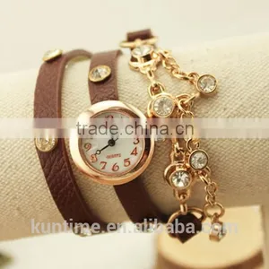 New Women Retro Leather Bracelet Butterfly Vintage Watches 2015 thumbnail-6
