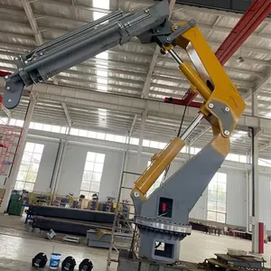 Compact Structure, Safe and Reliable, Multi-Functional, Sea Water Resistant 3 Tons 7 Meters Folding Arm Hydraulic Shipborne Crane thumbnail-2