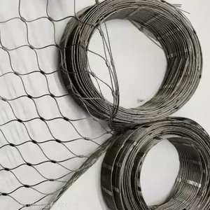 High Quality Stainless Steel Rope Mesh Cable Net Fence/Made in China Protective Net Garden Fence Safety Fence Weaving Mesh Decorative Wire Mesh thumbnail-4