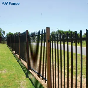 Waterproof Privacy Garden Steel Metal Fence With Posts Steel Fence Powder Coated Fencing thumbnail-2