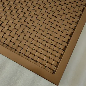 Staircase and Elevator Car Partition Screens, Plain Weave Stainless Steel Wire Mesh, Custom Cut to Size, With Welded Decorative Accessories. thumbnail-5