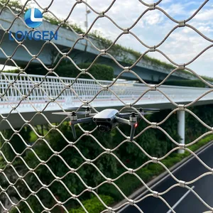 Wholesale Galvanized /Stainless Steel Anti‑Drone Rope Net UAV Security Protection Fence Mesh thumbnail-1