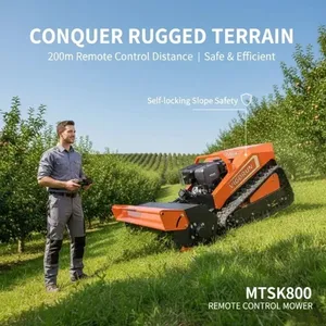 Remote Brush Cutter Machine 56V 4000W Generator Robot Lawn Mower 3000m2 Chinese Mulcher For Agricultural Use thumbnail-1