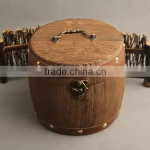 Round Handmade Wooden Tea Box Wooden Boxes thumbnail-1