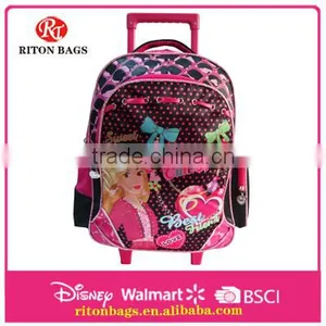 Wonderful Kids Trolley Bags Design With Pretty Girl Cartoon Trolley School Bag for Girls thumbnail-1