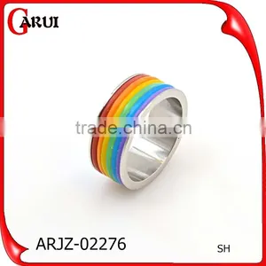 Wholesale Fashion Jewelry Custom Championship Rings Colorful Stainless Steel Rings thumbnail-2