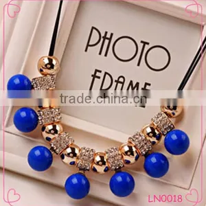 2015 Fashion Ladies Chunky Necklace Charm Chain Necklace South Korea Fashion Jewelry Quality Choice thumbnail-1