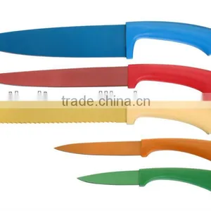 PP WITH COLOR PAINT HANDLE STAINLESS STEEL 6PCS KITCHEN KNIFE SET thumbnail-2