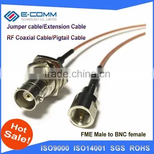 Hot Sale!!BNC Female Jack Nut Connector Switch FME Male Plug Connector RG178 Cable thumbnail-1