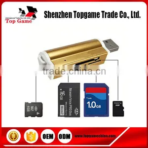2.0 USB Interface and SM Card ,MMC Card,SD Card,XD Card ,CF Card LighterType Card Reader thumbnail-1
