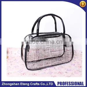 Custom Two Handles Plastic Carry Cosmetic Bag thumbnail-1