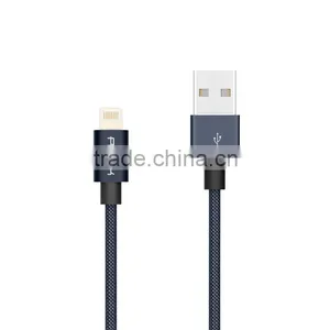 ROCK Original RCBO432 Metal Nylon Braided 8pin Cable for All Apple Device 2.1A Max 1M Metal Charge&sync Round Cable thumbnail-2