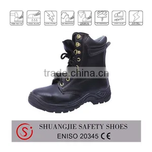 PU Injection Work Boots for Construction Light Surface Leather Safety Shoe 8083 thumbnail-1