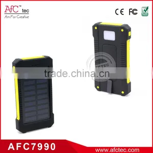 Outdoor Waterproof Emergency Logo Customized 8000mAh Usb Portable Solar Powerbank Charger thumbnail-2