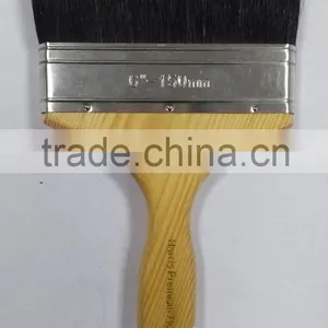 Cheap Promotional Paint Brush Black Bristle Paint Brush With Wooden Handle thumbnail-2