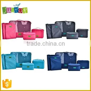 Justop High Quality Travel Folding 5pcs Luggage Storage Bag Set Fashion Organier Bag Set For Clothing & Toiletry thumbnail-2