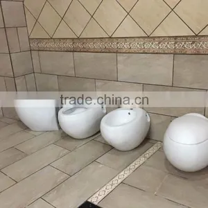 European Quality Standard Bathroom Wall Hung Toilet / Wall Hung wc / Wall Mounted Toilet Round Wall-hung Toilet Bowl thumbnail-4