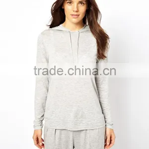Ladies Plain Pajama Set With Hood thumbnail-1