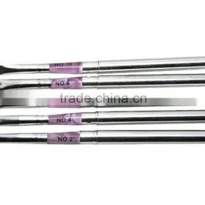 Compact Foldable Metal Handle Acrylic Nail Tip Art Brush Set Flat Brush 5 Pcs NO.2 4 6 8 10 thumbnail-1