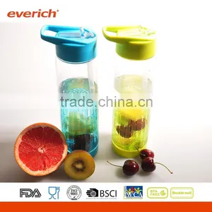700ml Single Wall AS Fruit Infuser Insulated Plastic Tritan Water Bottle thumbnail-1