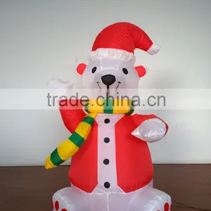 DJ-XT-58 New Inflatable Airblown Lighted Christmas Polar Bear Yard Decoration thumbnail-2