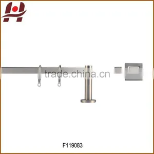 F119083 Metal Iron Aluminium Stainless Steel Brass Plated Plain Twisted Extensible Telescopic Window Curtain Poles Rods Pipes thumbnail-1