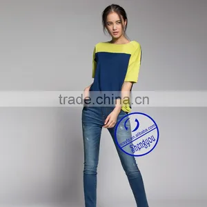 OEM Custom Women Rayon Cotton Blank t Shirt Wholesale China thumbnail-2