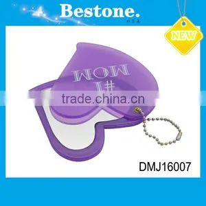 New Style Heart Shape Cheap Folding Pocket Mirror thumbnail-3