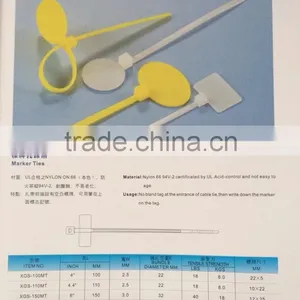 Direct Selling Heat-resisting:94v-2 Self-locking 3*150 PA66 Marker Cable Ties (UL Certificate)tensile Strength:110lbs thumbnail-3