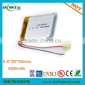 Newest 400mah 3.7V Rechargeable Lithium Polymer Battery for Hair Trimmer thumbnail-1
