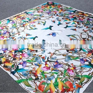 Coloeful Design for 100% Silk Square Scarf,16 Mm, Crepe thumbnail-2