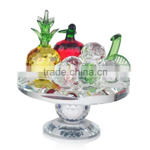 Home Decoration k9 Colorful Glass Figurines Fruit Platter Ideas Decorating Glass Ornaments thumbnail-2