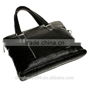 Hot Sell Briefcase Black Leather Handbag Business Fashion Tote Bag thumbnail-3