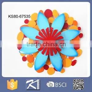 New Products Wall Hanging Garden Decorative Metal Wall Art Artificial Flower thumbnail-4
