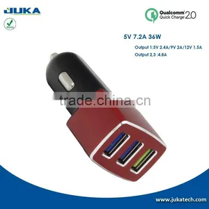 Qualcomm Certified Quick Charge 2.0 3 Port Usb Car Charger thumbnail-6